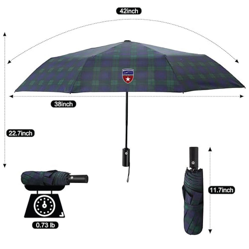 MAV PCA Plaid Blue/Green Umbrella
